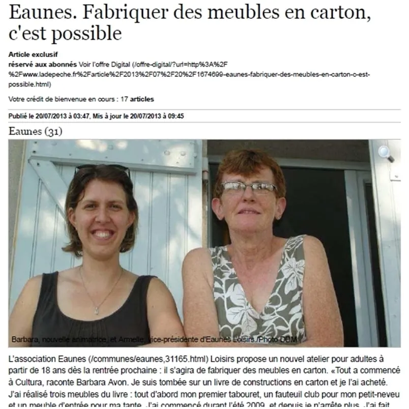 Fabriquer des meubles en carton, c