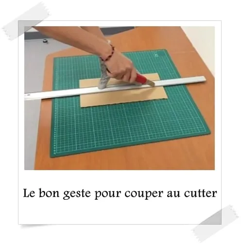 Le bon geste pour couper au cutter