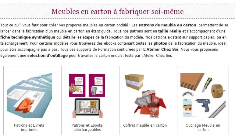 meubles en carton