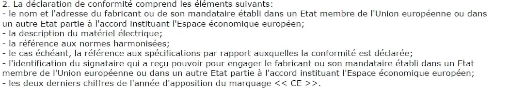 Déclaration CE de conformité_luminaires_decret