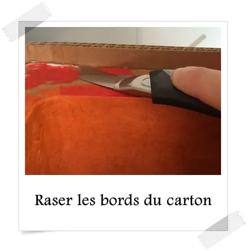 Raser les bords du carton