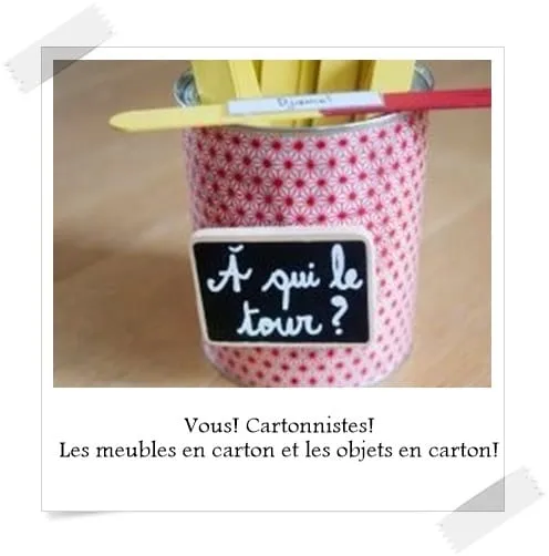 Jeu concours meuble et objet en carton