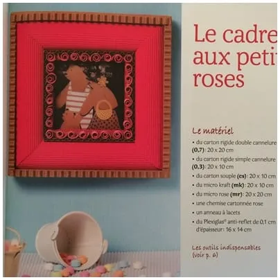 Le cadre aux petites roses