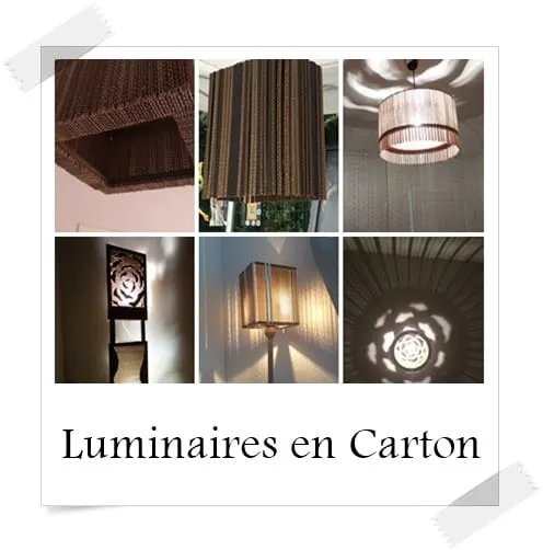 Luminaires en carton