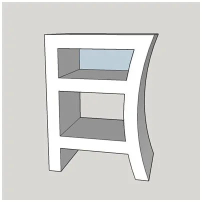 Meuble courbe