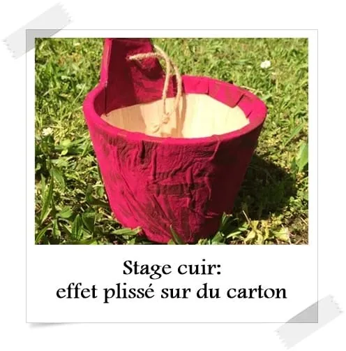 Stage cuir effet pliss