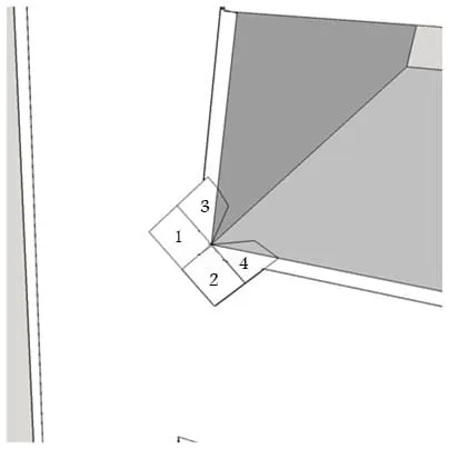 Angle saillant rabatu