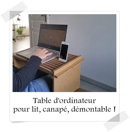 Table dordinateur pour lit canap d montable