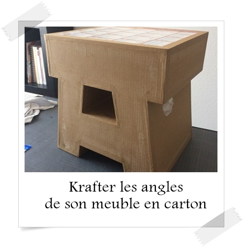 Meuble d'angle - meuble de coin en carton